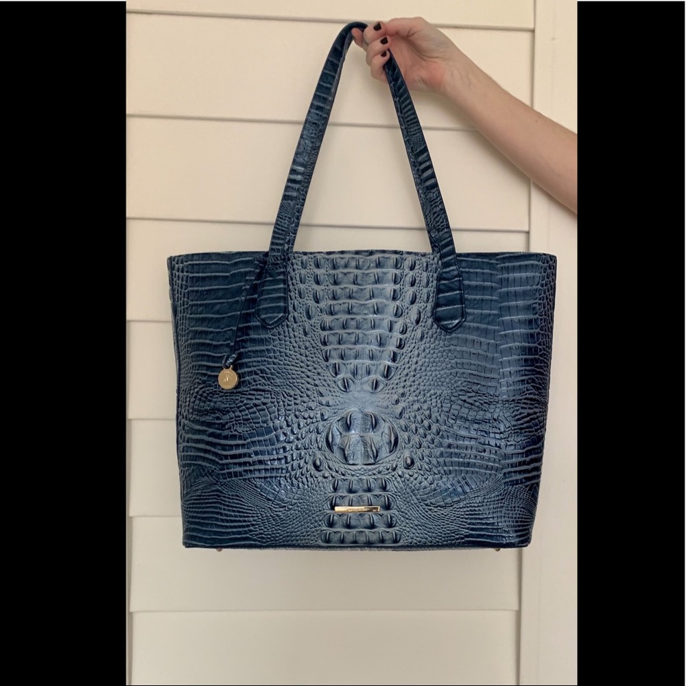 Brahmin Brooke Croc-Embossed Melbourne Large Tote